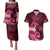 New Zealand Matariki Couples Matching Puletasi and Hawaiian Shirt Maori Tui Bird Magenta Galaxy