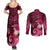 New Zealand Matariki Couples Matching Summer Maxi Dress and Long Sleeve Button Shirt Maori Tui Bird Magenta Galaxy