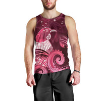New Zealand Matariki Men Tank Top Maori Tui Bird Magenta Galaxy
