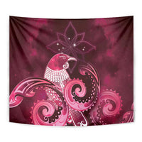 New Zealand Matariki Tapestry Maori Tui Bird Magenta Galaxy