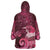 New Zealand Matariki Wearable Blanket Hoodie Maori Tui Bird Magenta Galaxy