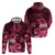 New Zealand Matariki Zip Hoodie Maori Tui Bird Magenta Galaxy