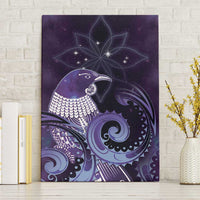 New Zealand Matariki Canvas Wall Art Maori Tui Bird Purple Galaxy