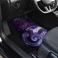New Zealand Matariki Car Mats Maori Tui Bird Purple Galaxy