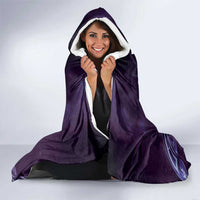 New Zealand Matariki Hooded Blanket Maori Tui Bird Purple Galaxy