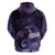 New Zealand Matariki Hoodie Maori Tui Bird Purple Galaxy