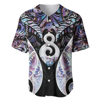 New Zealand Aotearoa Baseball Jersey Pikorua Single Twist Pink Paua Shell