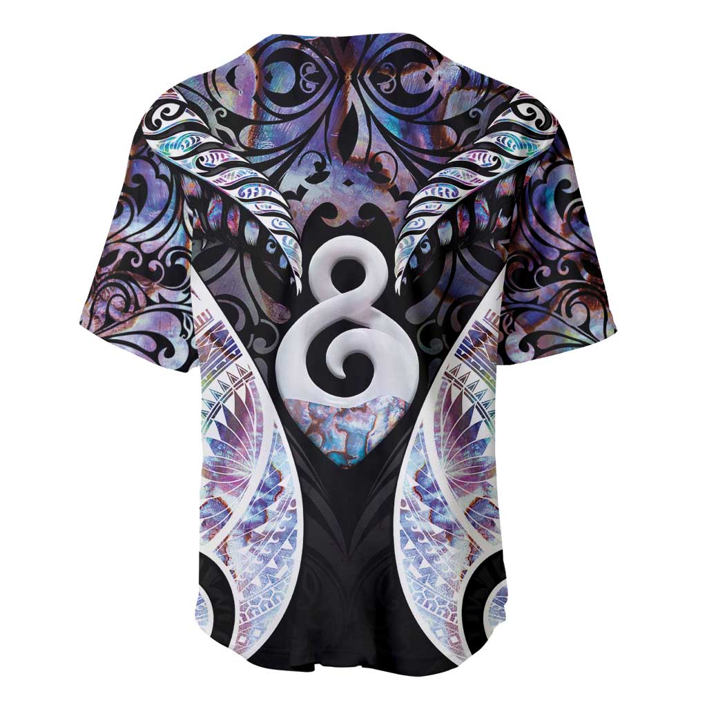New Zealand Aotearoa Baseball Jersey Pikorua Single Twist Pink Paua Shell