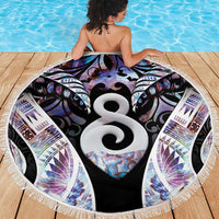 New Zealand Aotearoa Beach Blanket Pikorua Single Twist Pink Paua Shell