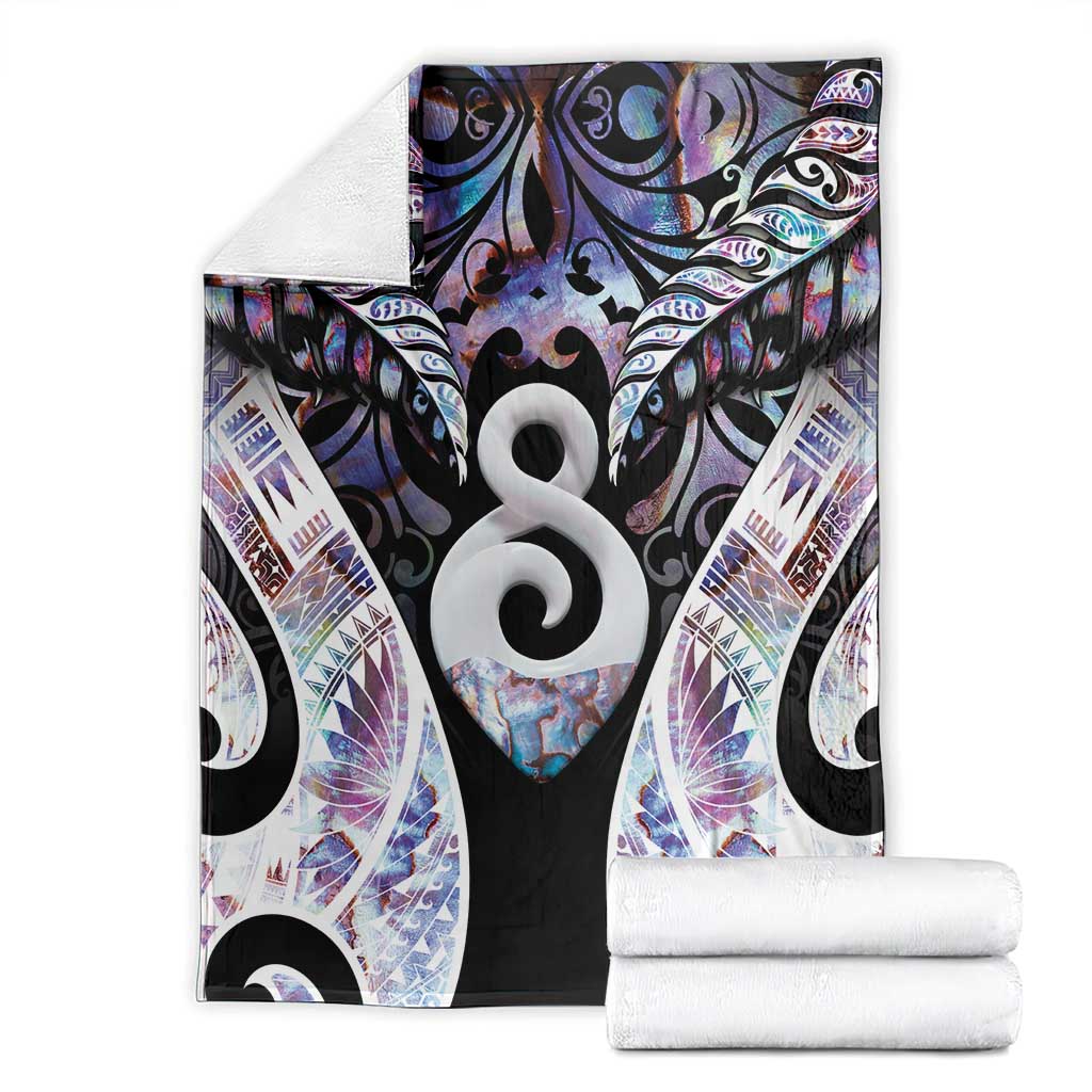 New Zealand Aotearoa Blanket Pikorua Single Twist Pink Paua Shell