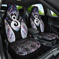 New Zealand Aotearoa Car Seat Cover Pikorua Single Twist Pink Paua Shell DT05 One Size Pink - Polynesian Pride
