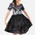 New Zealand Aotearoa Family Matching Off The Shoulder Long Sleeve Dress and Hawaiian Shirt Pikorua Single Twist Pink Paua Shell