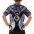 New Zealand Aotearoa Family Matching Off Shoulder Short Dress and Hawaiian Shirt Pikorua Single Twist Pink Paua Shell