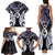 New Zealand Aotearoa Family Matching Tank Maxi Dress and Hawaiian Shirt Pikorua Single Twist Pink Paua Shell