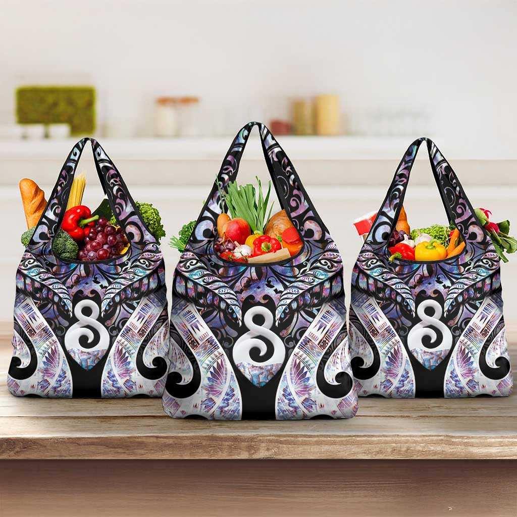 New Zealand Aotearoa Grocery Bag Pikorua Single Twist Pink Paua Shell