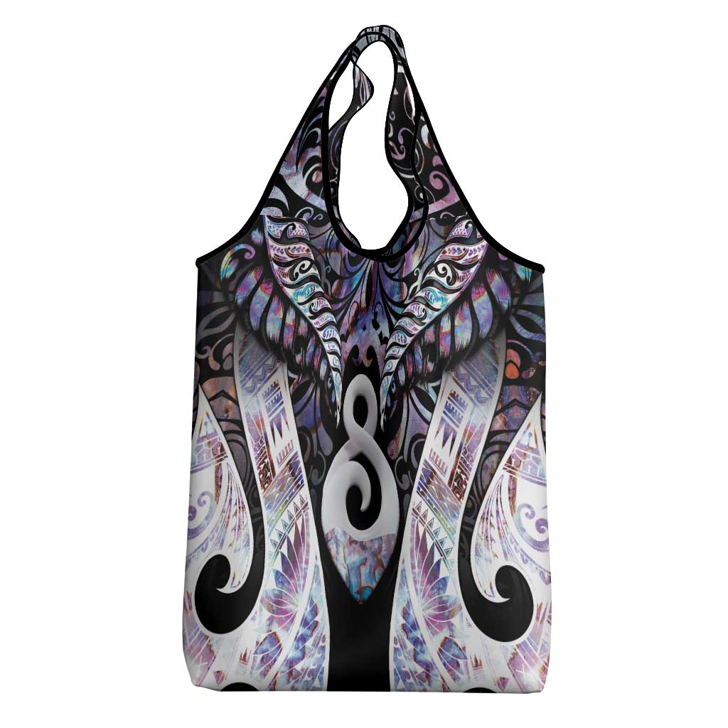 New Zealand Aotearoa Grocery Bag Pikorua Single Twist Pink Paua Shell