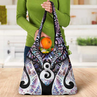 New Zealand Aotearoa Grocery Bag Pikorua Single Twist Pink Paua Shell