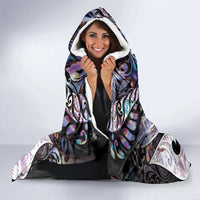 New Zealand Aotearoa Hooded Blanket Pikorua Single Twist Pink Paua Shell