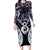 New Zealand Aotearoa Long Sleeve Bodycon Dress Pikorua Single Twist Pink Paua Shell