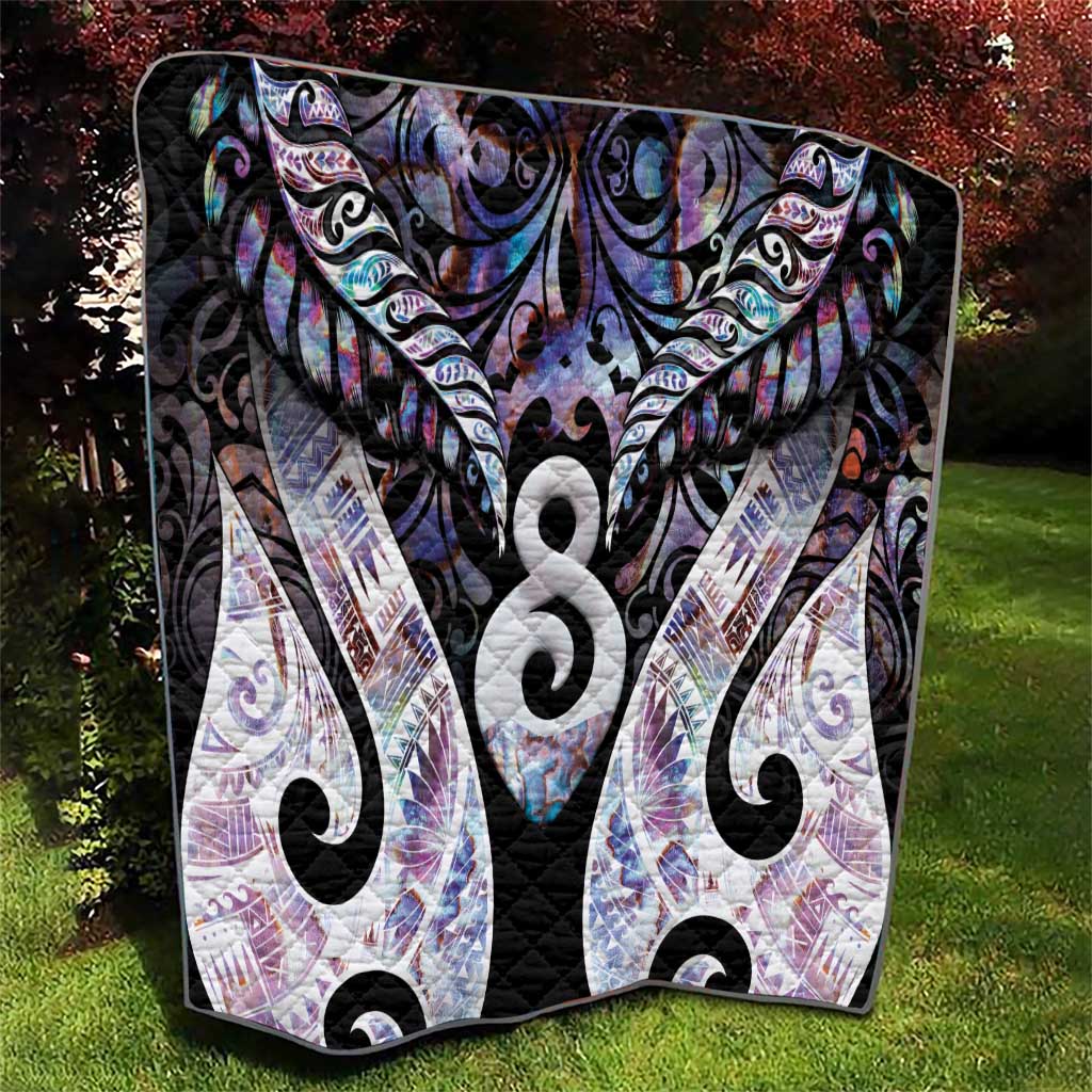 New Zealand Aotearoa Quilt Pikorua Single Twist Pink Paua Shell