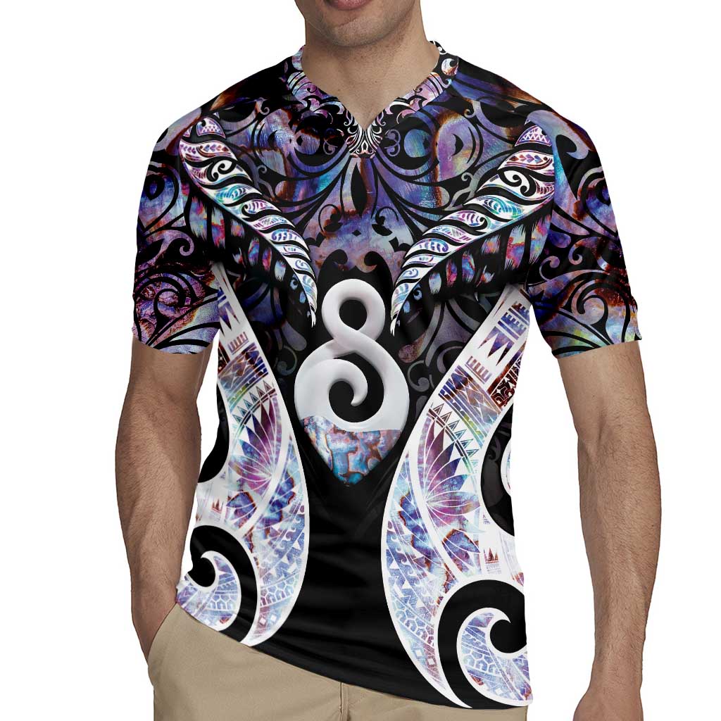 New Zealand Aotearoa Rugby Jersey Pikorua Single Twist Pink Paua Shell