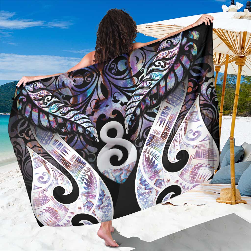 New Zealand Aotearoa Sarong Pikorua Single Twist Pink Paua Shell DT05 One Size 44 x 66 inches Pink - Polynesian Pride