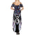 New Zealand Aotearoa Summer Maxi Dress Pikorua Single Twist Pink Paua Shell