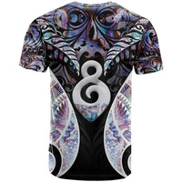 New Zealand Aotearoa T Shirt Pikorua Single Twist Pink Paua Shell