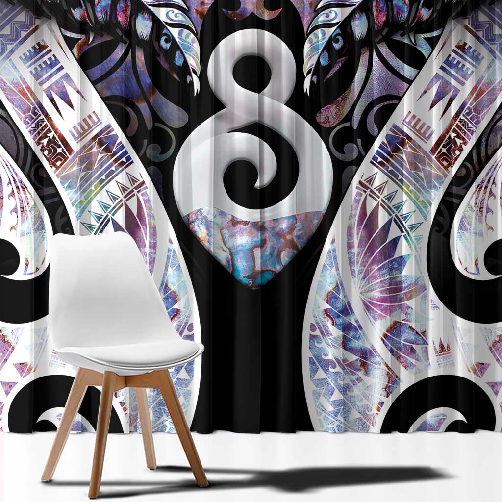 New Zealand Aotearoa Window Curtain Pikorua Single Twist Pink Paua Shell