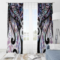 New Zealand Aotearoa Window Curtain Pikorua Single Twist Pink Paua Shell