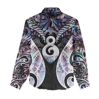 New Zealand Aotearoa Women Casual Shirt Pikorua Single Twist Pink Paua Shell