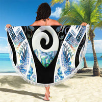 New Zealand Aotearoa Beach Blanket Pikorua Single Twist Green Paua Shell
