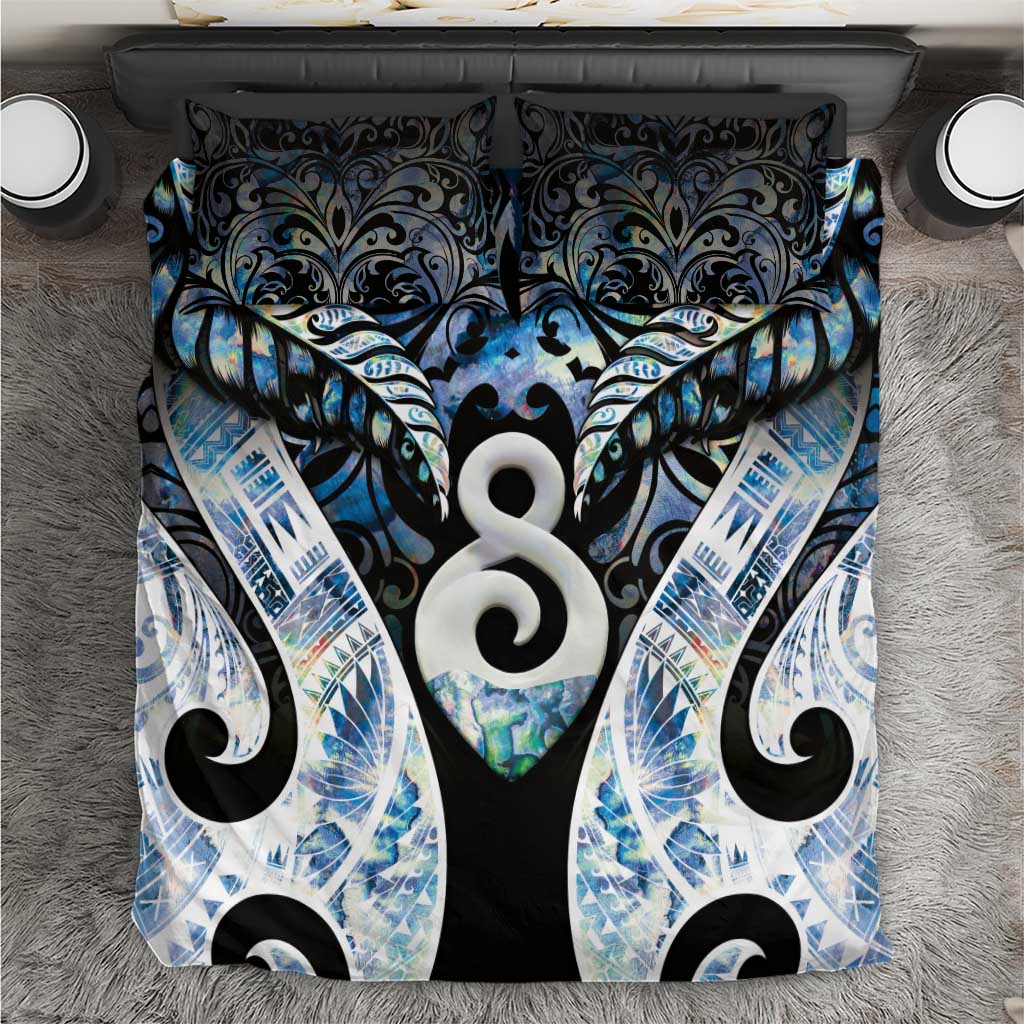 New Zealand Aotearoa Bedding Set Pikorua Single Twist Green Paua Shell DT05 Green - Polynesian Pride