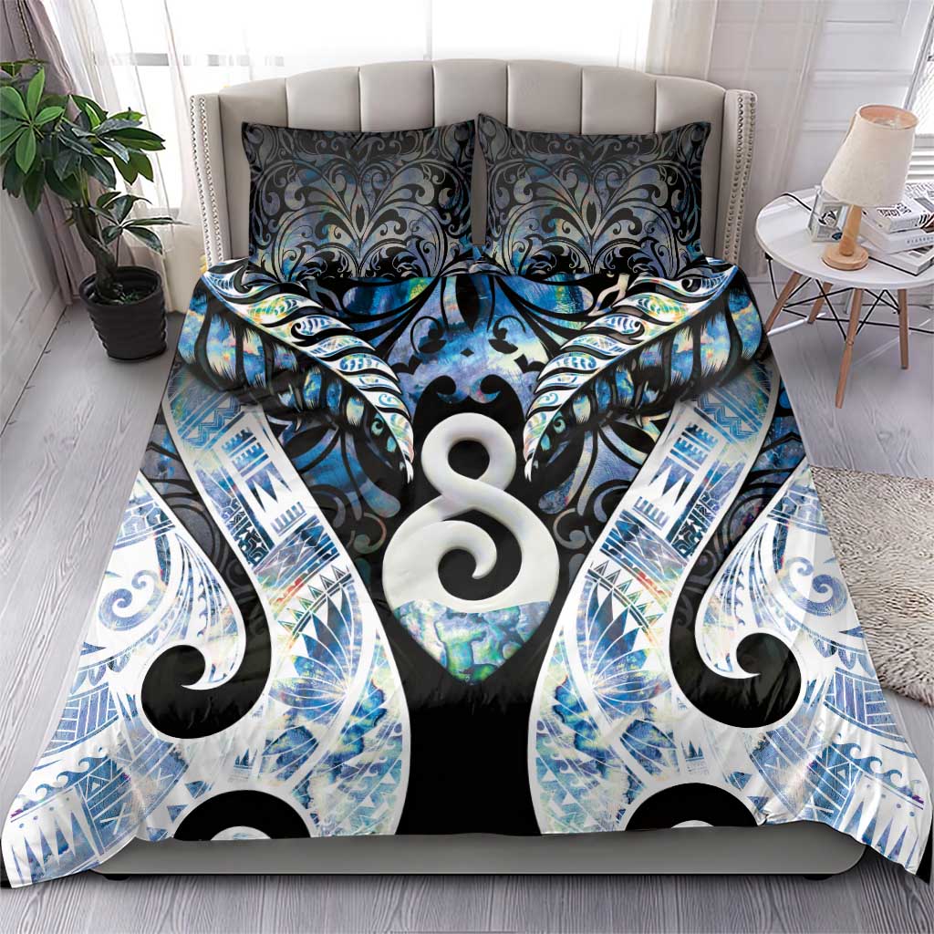 New Zealand Aotearoa Bedding Set Pikorua Single Twist Green Paua Shell