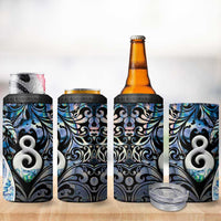 New Zealand Aotearoa 4 in 1 Can Cooler Tumbler Pikorua Single Twist Green Paua Shell