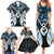 New Zealand Aotearoa Family Matching Summer Maxi Dress and Hawaiian Shirt Pikorua Single Twist Green Paua Shell