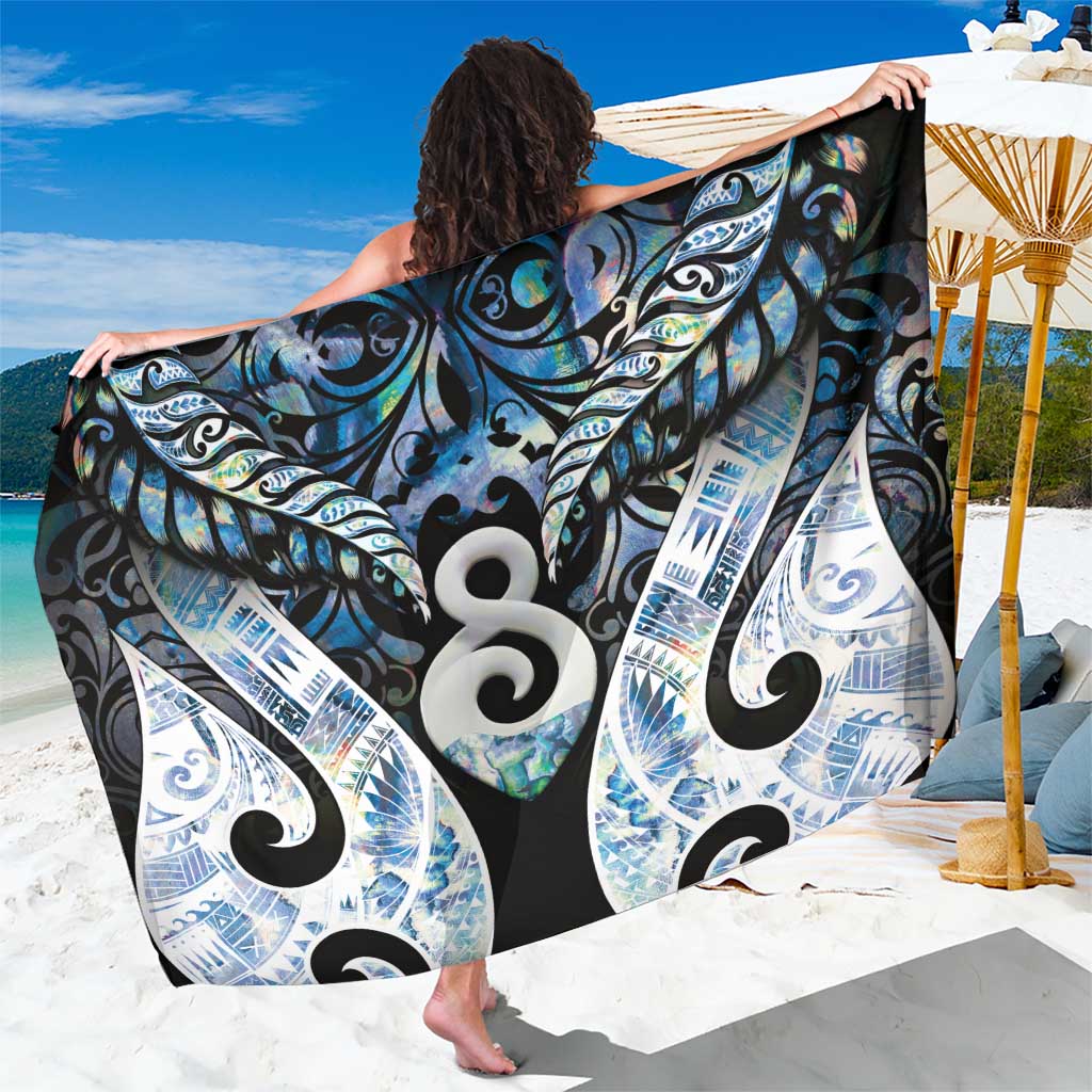 New Zealand Aotearoa Sarong Pikorua Single Twist Green Paua Shell DT05 One Size 44 x 66 inches Green - Polynesian Pride