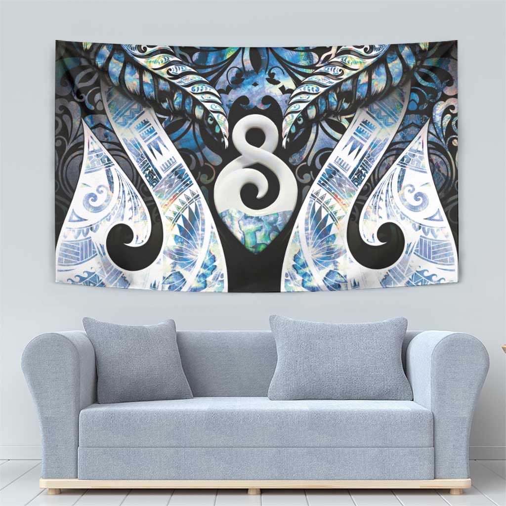 New Zealand Aotearoa Tapestry Pikorua Single Twist Green Paua Shell