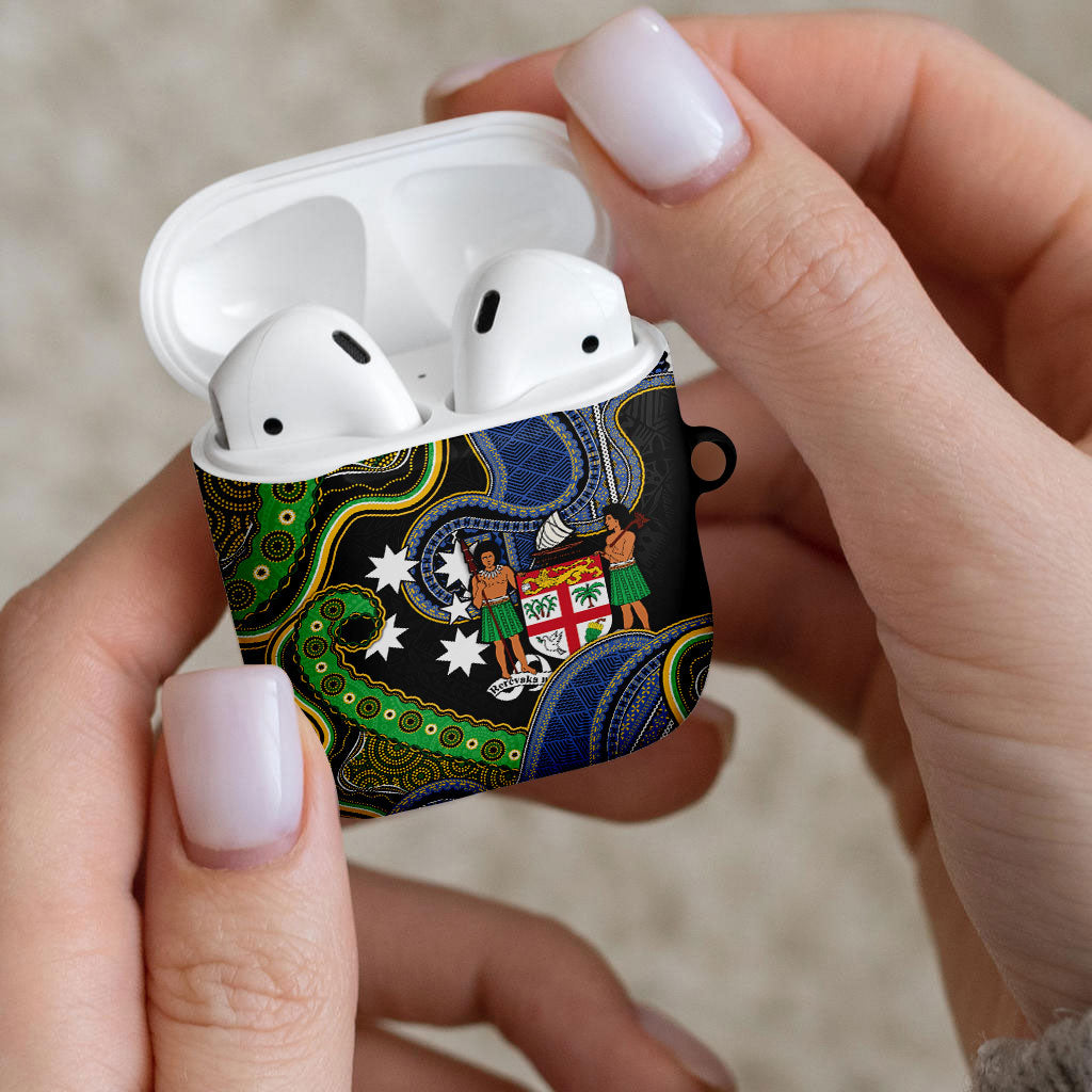 South Sea Islanders And Fiji AirPods Case Fijian Coat Of Arms And Southern Cross DT05 - Polynesian Pride