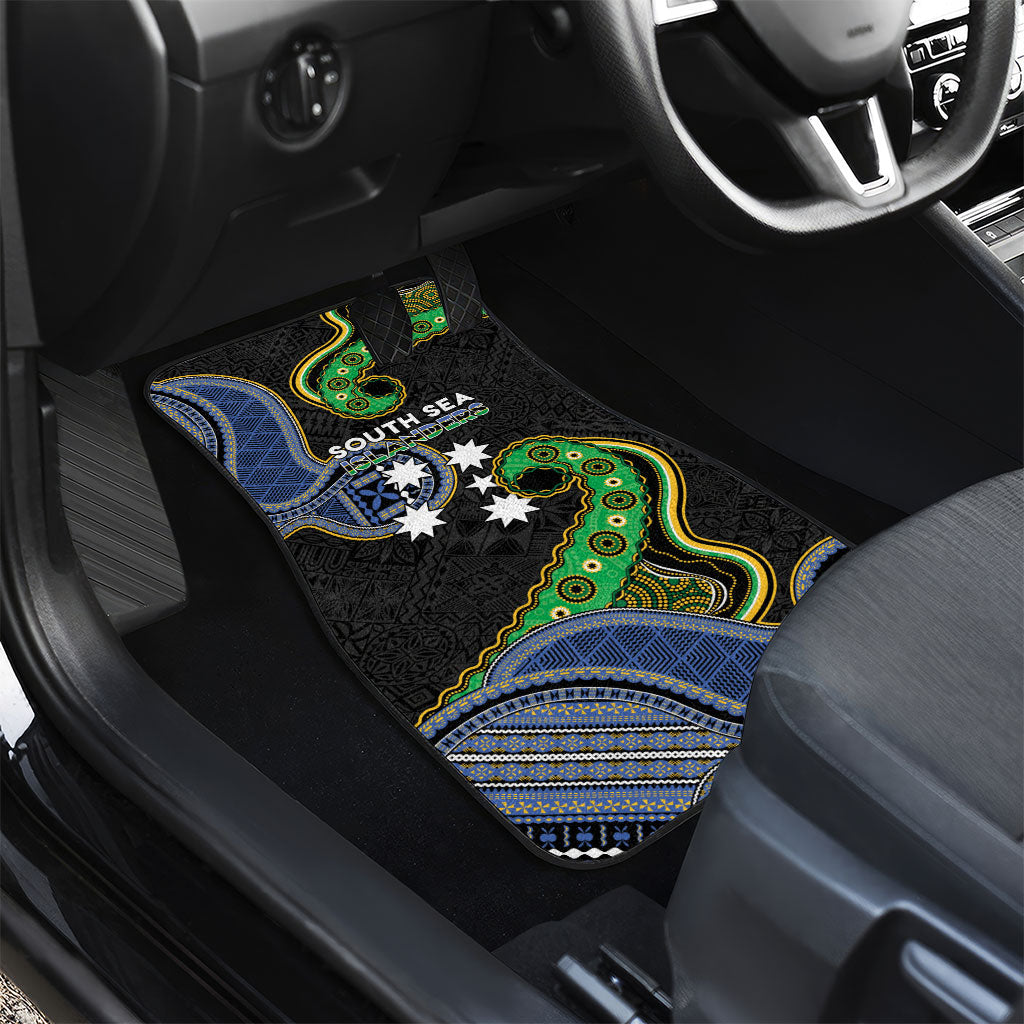 South Sea Islanders And Fiji Car Mats Fijian Coat Of Arms And Southern Cross DT05 - Polynesian Pride