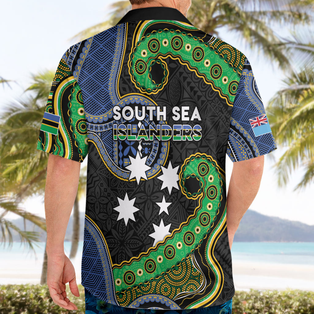 South Sea Islanders And Fiji Hawaiian Shirt Fijian Coat Of Arms And Southern Cross DT05 - Polynesian Pride