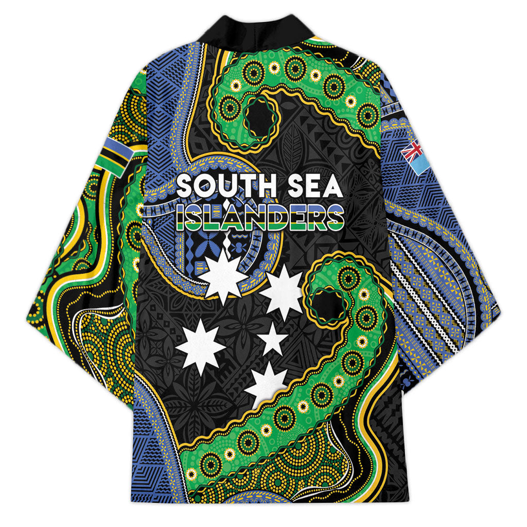 South Sea Islanders And Fiji Kimono Fijian Coat Of Arms And Southern Cross DT05 - Polynesian Pride