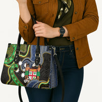 South Sea Islanders And Fiji Leather Bag Fijian Coat Of Arms And Southern Cross DT05 - Polynesian Pride