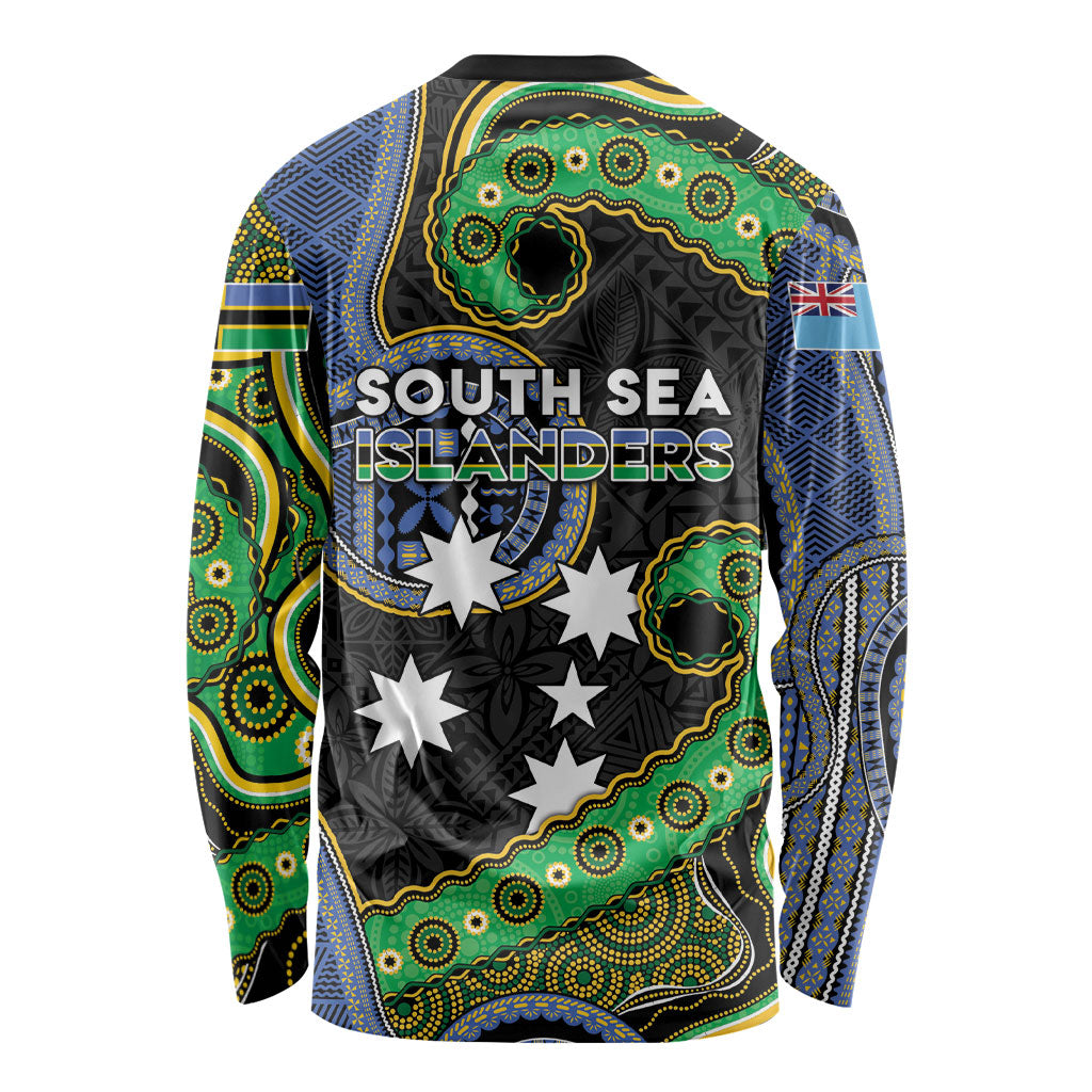 South Sea Islanders And Fiji Long Sleeve Shirt Fijian Coat Of Arms And Southern Cross DT05 - Polynesian Pride