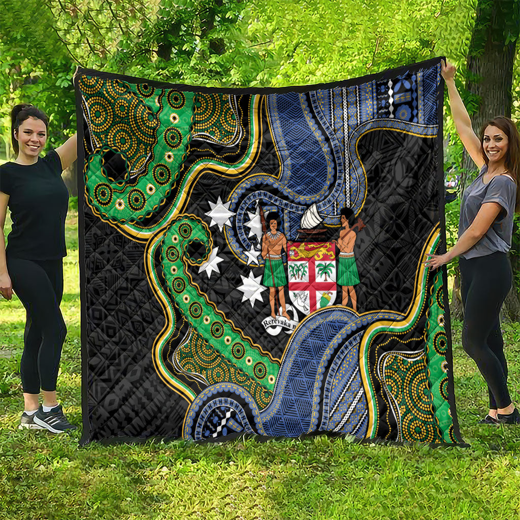 South Sea Islanders And Fiji Quilt Fijian Coat Of Arms And Southern Cross DT05 - Polynesian Pride