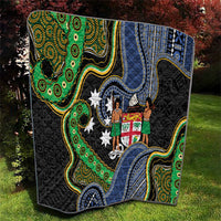 South Sea Islanders And Fiji Quilt Fijian Coat Of Arms And Southern Cross DT05 - Polynesian Pride
