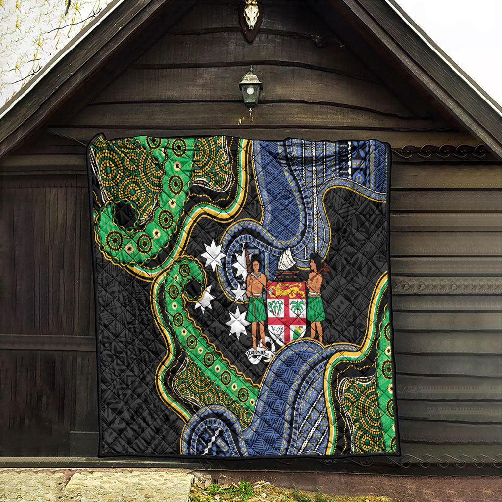 South Sea Islanders And Fiji Quilt Fijian Coat Of Arms And Southern Cross DT05 - Polynesian Pride