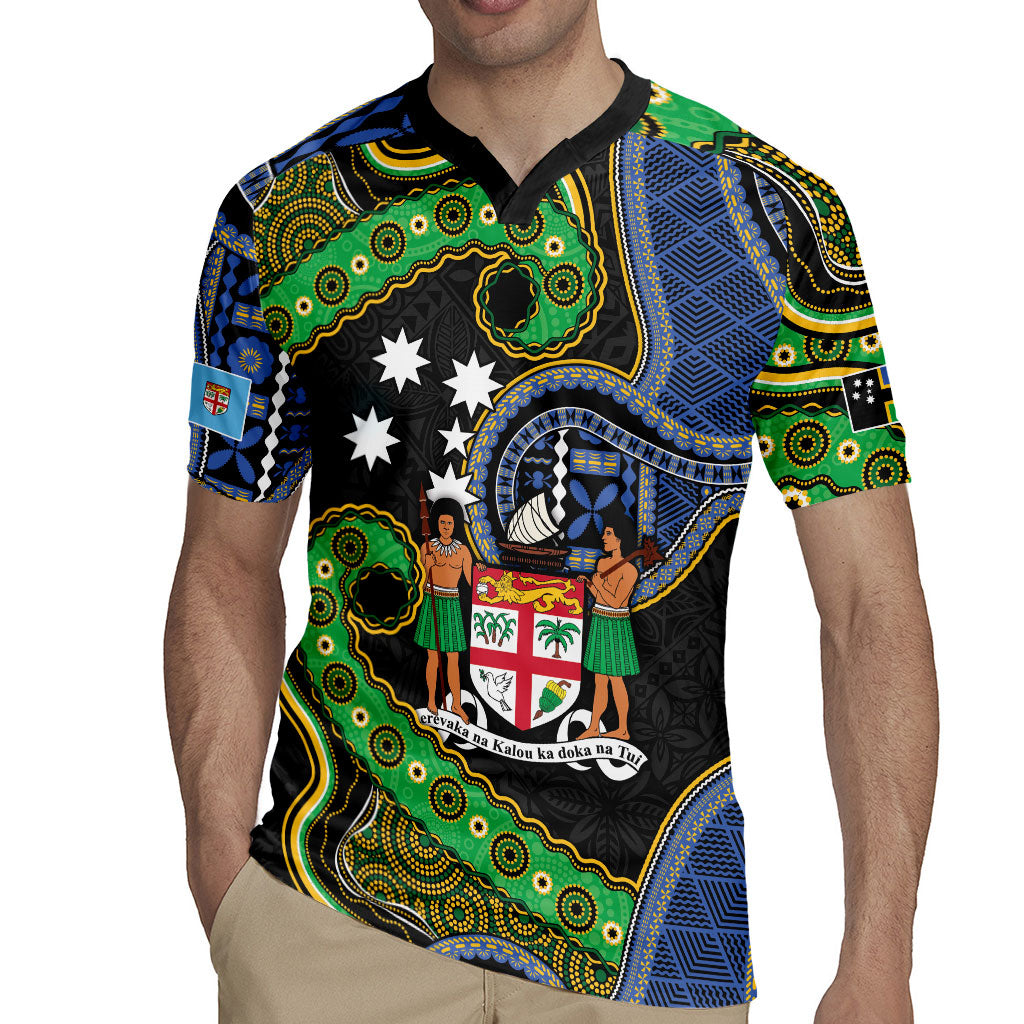South Sea Islanders And Fiji Rugby Jersey Fijian Coat Of Arms And Southern Cross DT05 - Polynesian Pride
