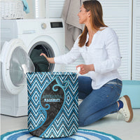 Aotearoa Atua Ranginui Laundry Basket Maori Sky Father Koru Patterns