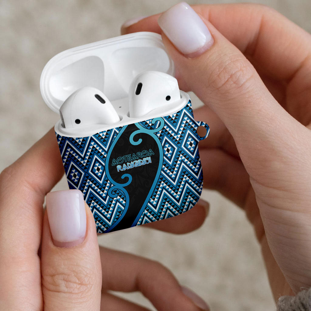 Aotearoa Atua Ranginui AirPods Case Maori Sky Father Koru Patterns